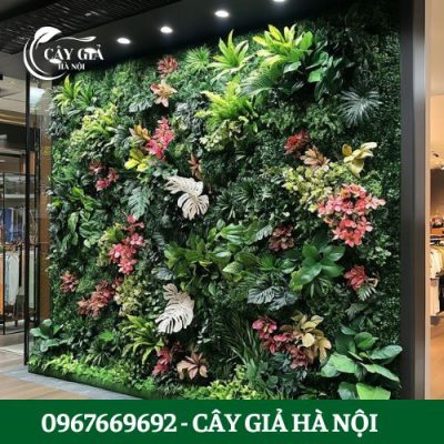Thiết kế tường cỏ cho văn phòng làm việc - Cây giả hà nội