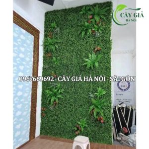 Thi công tường cây giả quán cà phê tại Đà Nẵng