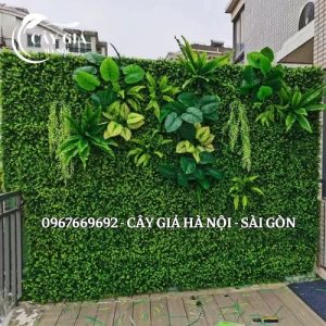 Thi công tường cây giả quán cà phê tại Đà Nẵng