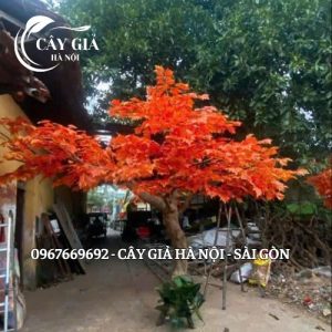 cây phong lá đỏ - thiết kế cây giả